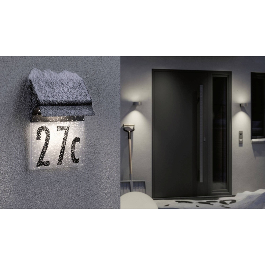 Paulmann 94694 - LED/0,2W IP44 Soldrevet husnummer NEDA 3,7V 1800 mAh