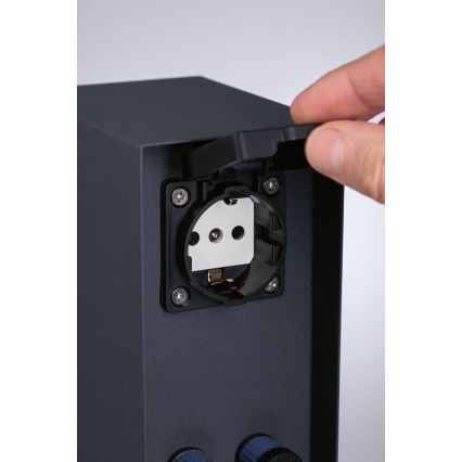 Paulmann 94700 - Udvendig stikkontaktsøjle RIO 2Z SCHUKO 230V IP44