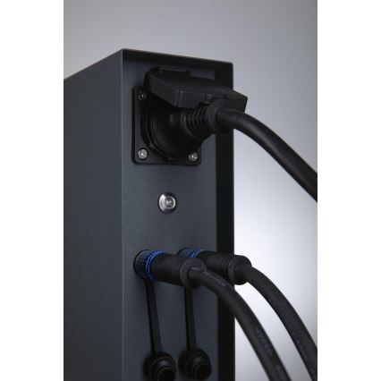 Paulmann 94701 -Udvendig stikkontaktsøjle med skumringssensor RIO 2Z SCHUKO 230V IP44