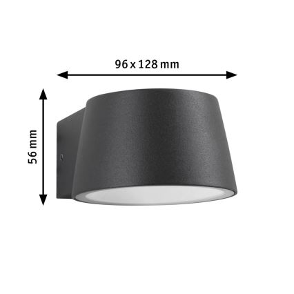 Paulmann 94713 - LED/6W IP44 Udendørs væglampe CAPERA 230V
