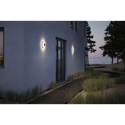 Paulmann 94955 - LED/20,5W IP65 Dæmpbar udendørs vægarmatur AUREVA 230V 2200/3000/4000K antracit