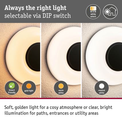 Paulmann 94955 - LED/20,5W IP65 Dæmpbar udendørs vægarmatur AUREVA 230V 2200/3000/4000K antracit