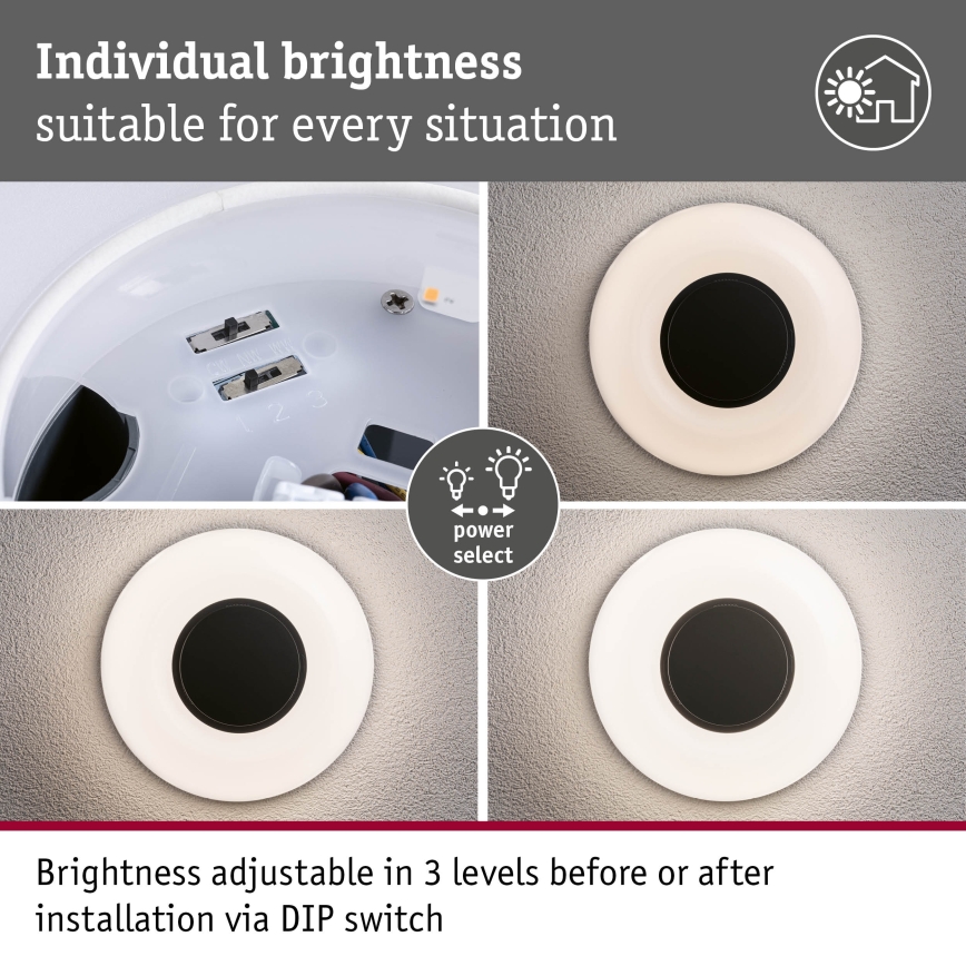 Paulmann 94955 - LED/20,5W IP65 Dæmpbar udendørs vægarmatur AUREVA 230V 2200/3000/4000K antracit