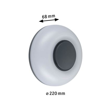 Paulmann 94955 - LED/20,5W IP65 Dæmpbar udendørs vægarmatur AUREVA 230V 2200/3000/4000K antracit