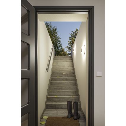 Paulmann 94956 - LED/20,5W IP65 Dæmpbar udendørs væglampe med bevægelses- og skumringssensor AUREVA 230V 2200/3000/4000K antracit