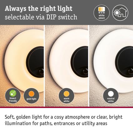 Paulmann 94956 - LED/20,5W IP65 Dæmpbar udendørs væglampe med bevægelses- og skumringssensor AUREVA 230V 2200/3000/4000K antracit