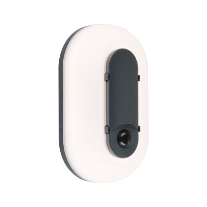 Paulmann 94958 - LED/18,5W IP65 Dæmpbar udendørs væglampe med bevægelses- og skumringssensor ELUNOR 230V 2200/3000/4000K antracit