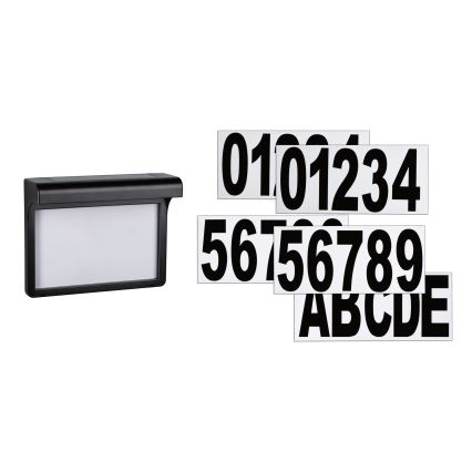 Paulmann 95388 - LED/0,05W IP44 Soldrevet husnummer med sensor DAYTON 4,8V