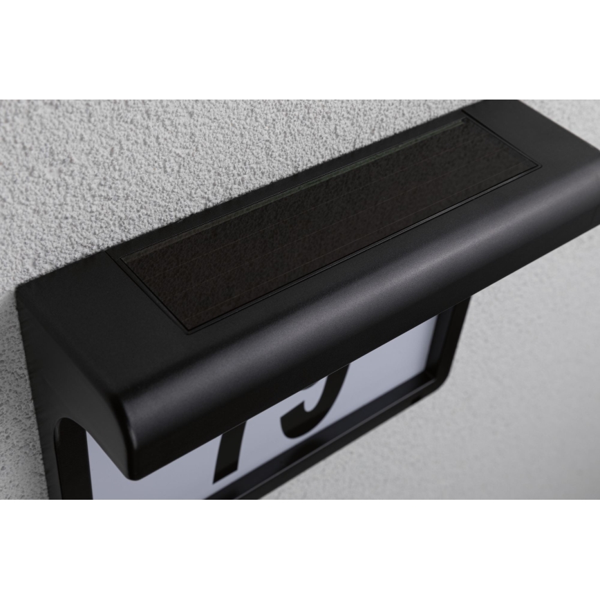 Paulmann 95388 - LED/0,05W IP44 Soldrevet husnummer med sensor DAYTON 4,8V