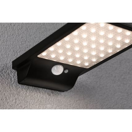 Paulmann 95393 - LED/4W IP44 Soldrevet væglampe med sensor dæmpbar SOLVEIG 3,7V