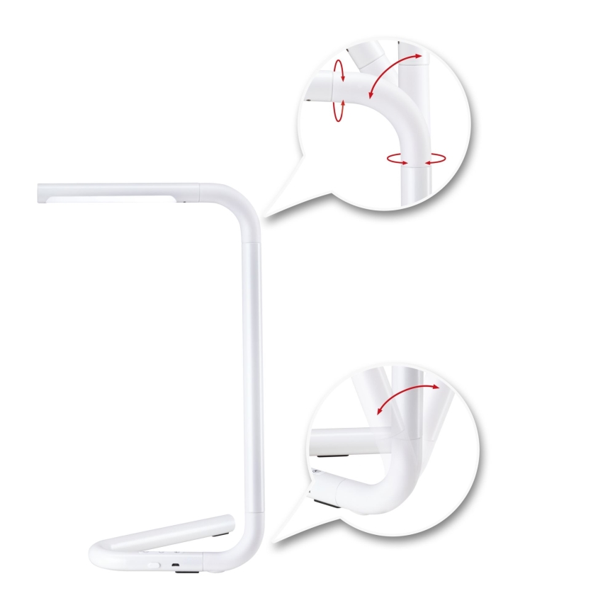 Paulmann 95423 - Bordlampe med touch-funktion dæmpbar LED/4,5W FLEXLINK 5V/USB 4400 mAh hvid