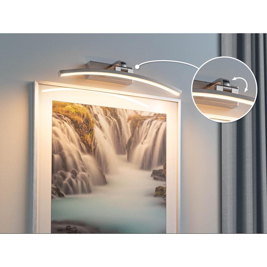 Paulmann 95557 - LED/8,5W Billedlampe BENTO 230V 40 cm mat krom