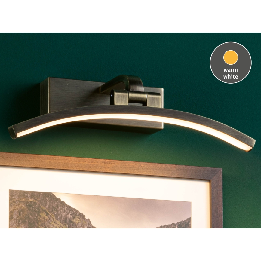 Paulmann 95559 - LED/6W billedlampe BENTO 230V 30 cm messing