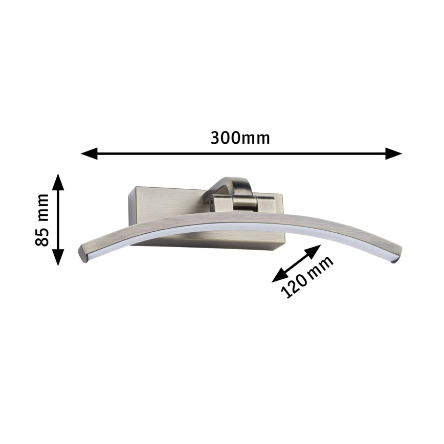 Paulmann 95559 - LED/6W billedlampe BENTO 230V 30 cm messing