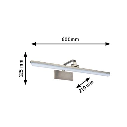 Paulmann 95570 - LED/11W Billedlampe RENAN 230V 60 cm messing