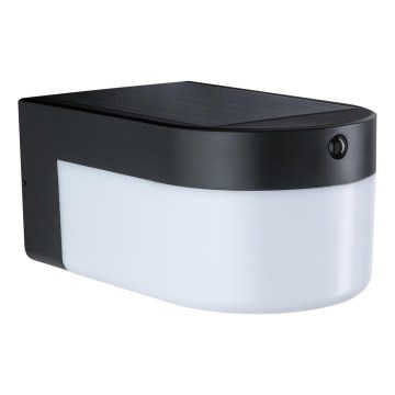 Paulmann 95747 - LED/2,3W IP44 Solcelledrevet væglampe med sensor CALYNE 3,7/230V 4000 mAh sort