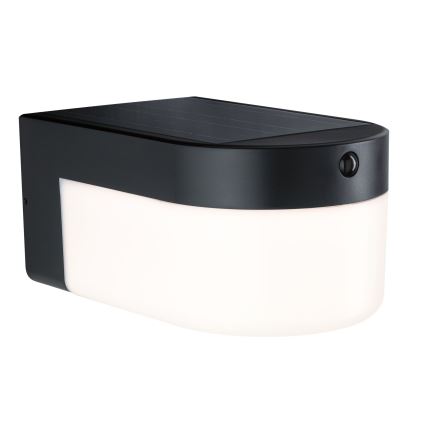Paulmann 95747 - LED/2,3W IP44 Solcelledrevet væglampe med sensor CALYNE 3,7/230V 4000 mAh sort