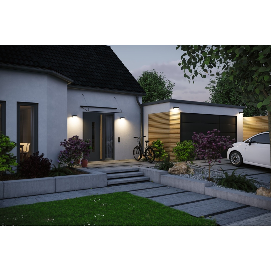 Paulmann 95748 - LED/2,3W IP44 Solcelle væglampe med sensor ISLEEN 3,7/230V 4000 mAh sort