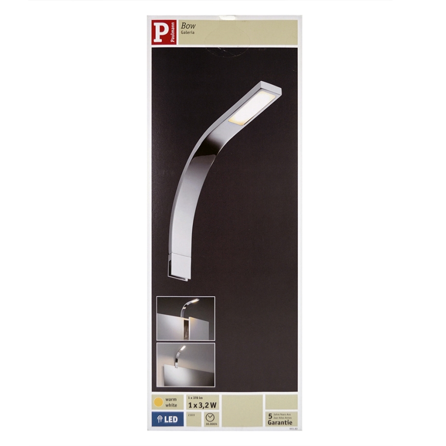 Paulmann 99380 - LED/3,2W Spejllampe til badeværelse GALERIA 230V IP44