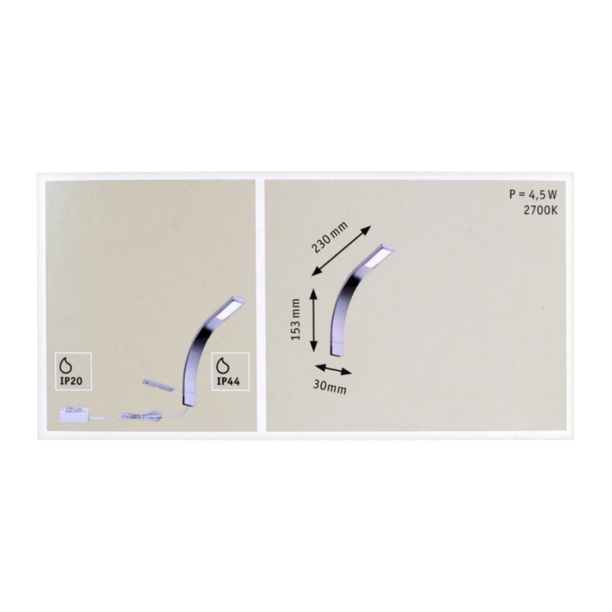 Paulmann 99380 - LED/3,2W Spejllampe til badeværelse GALERIA 230V IP44