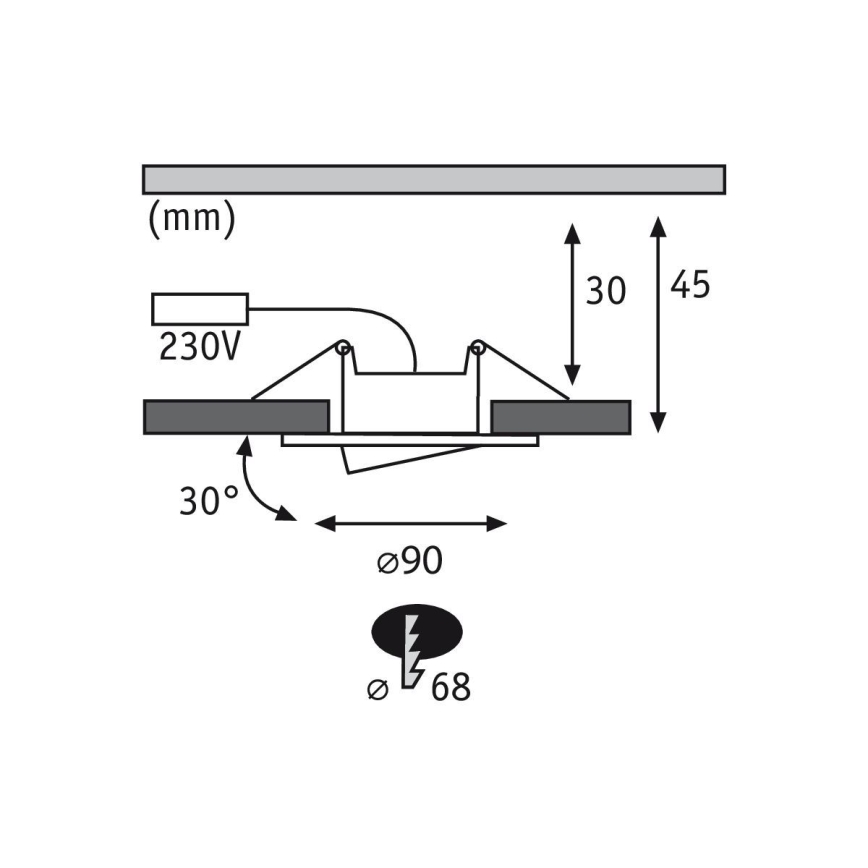 Paulmann 99933 - 3x Indbygningslampe til badeværelse dæmpbar LED/5,2W IP65 230V