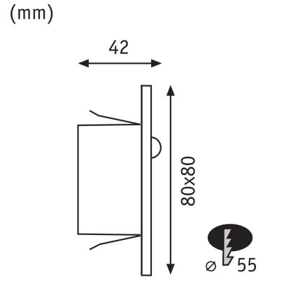 Paulmann  93134 - LED/1,2W Trappelampe med sensor EDGE 230V mat krom