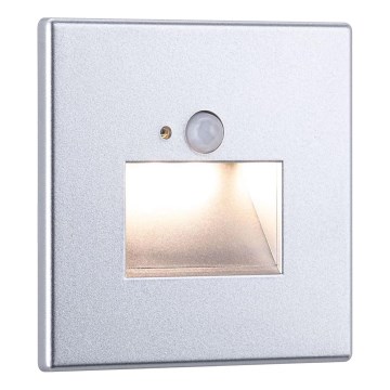 Paulmann  93134 - LED/1,2W Trappelampe med sensor EDGE 230V mat krom