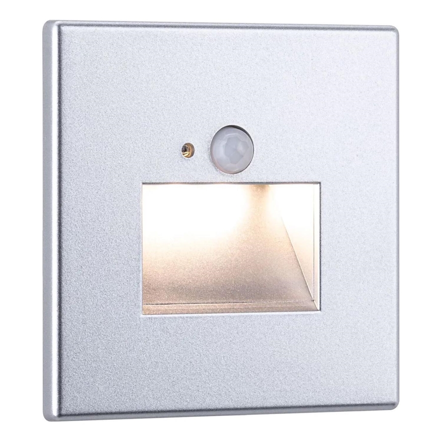 Paulmann  93134 - LED/1,2W Trappelampe med sensor EDGE 230V mat krom