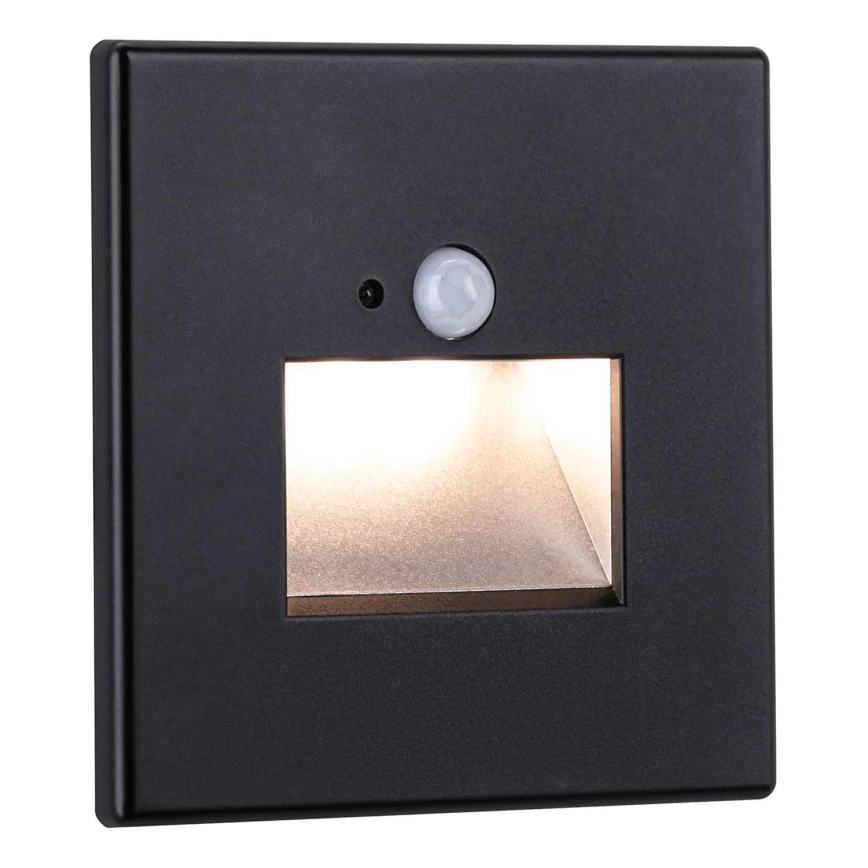 Paulmann  93135 - LED/1,2W Trappelampe med sensor EDGE 230V sort