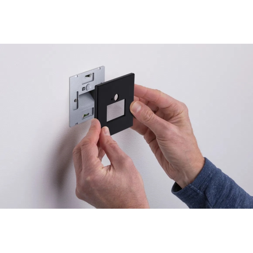 Paulmann  93135 - LED/1,2W Trappelampe med sensor EDGE 230V sort