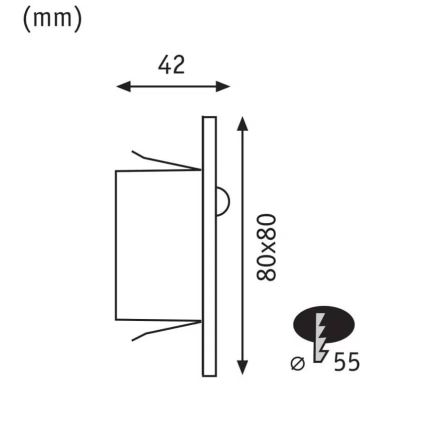 Paulmann  93135 - LED/1,2W Trappelampe med sensor EDGE 230V sort