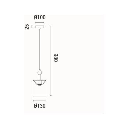 Pendel 1xE14/15W/230V