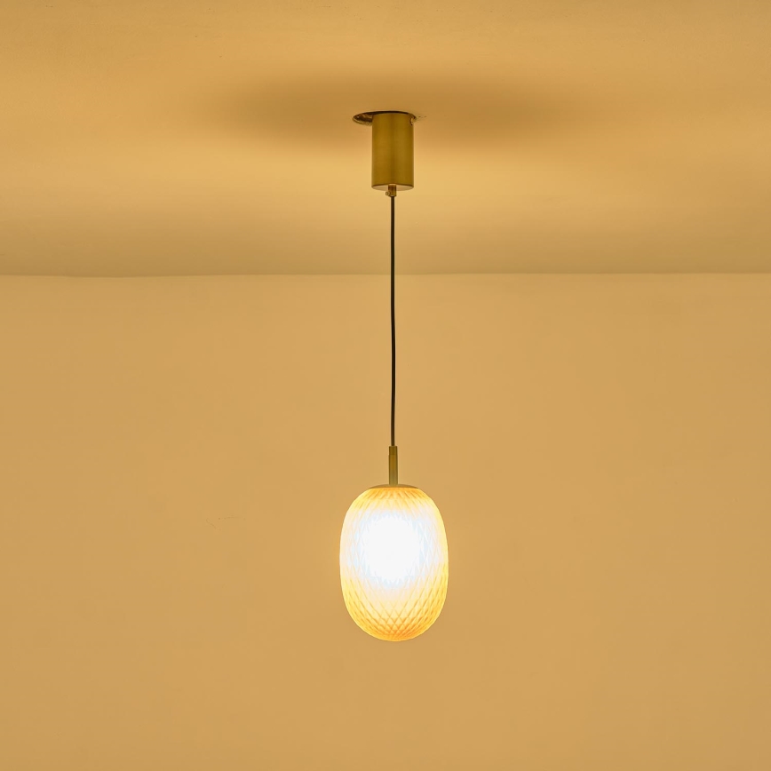Pendel 1xE14/25W/230V hvid diameter 15 cm