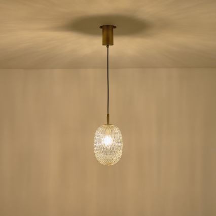 Pendel 1xE14/25W/230V transparent diameter 15 cm