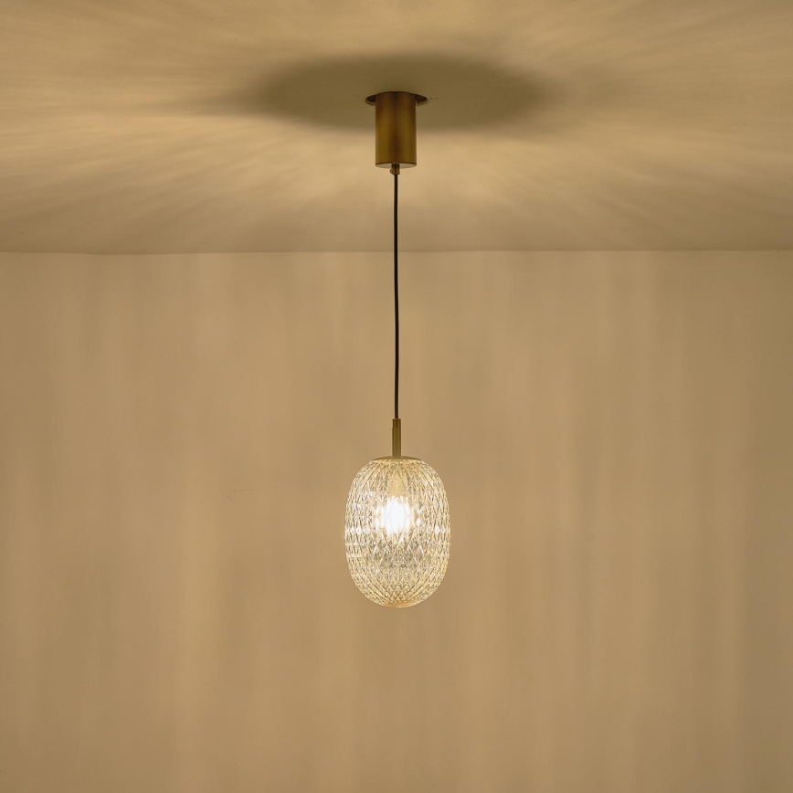 Pendel 1xE14/25W/230V transparent diameter 15 cm