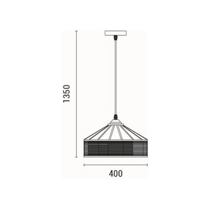 Pendel 1xE27/15W/230V beige