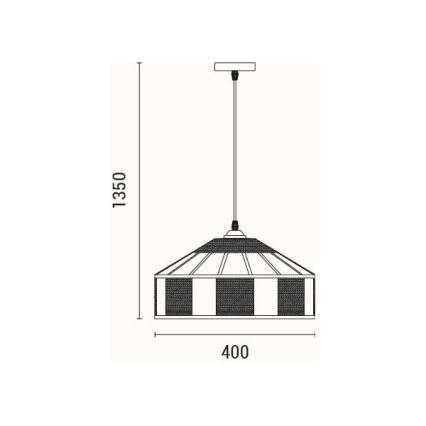 Pendel 1xE27/15W/230V beige