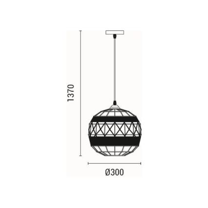 Pendel 1xE27/15W/230V beige