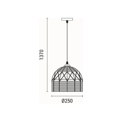 Pendel 1xE27/15W/230V beige