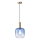 Pendel 1xE27/15W/230V blå/røget diameter 20 cm