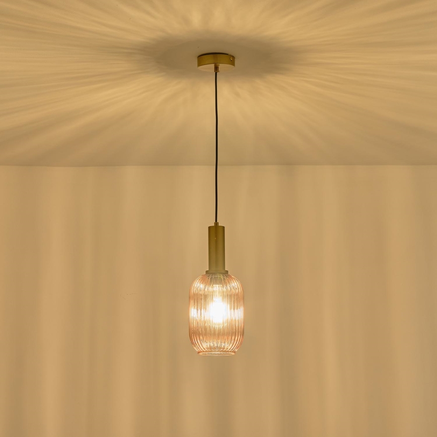 Pendel 1xE27/15W/230V brun diam. 13 cm
