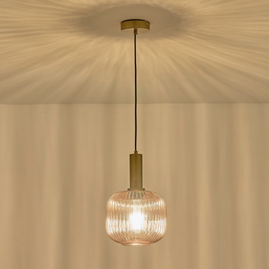 Pendel 1xE27/15W/230V brun diameter 20 cm
