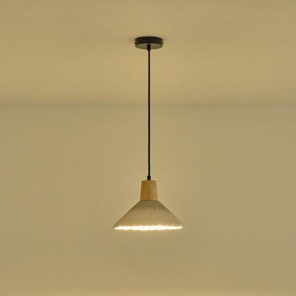 Pendel 1xE27/15W/230V cremefarvet
