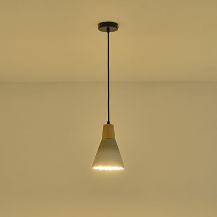 Pendel 1xE27/15W/230V cremefarvet