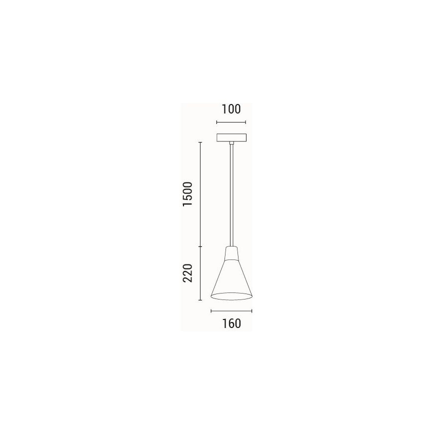 Pendel 1xE27/15W/230V cremefarvet