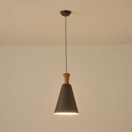 Pendel 1xE27/15W/230V grå diameter 20 cm