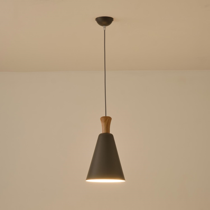 Pendel 1xE27/15W/230V grå diameter 20 cm