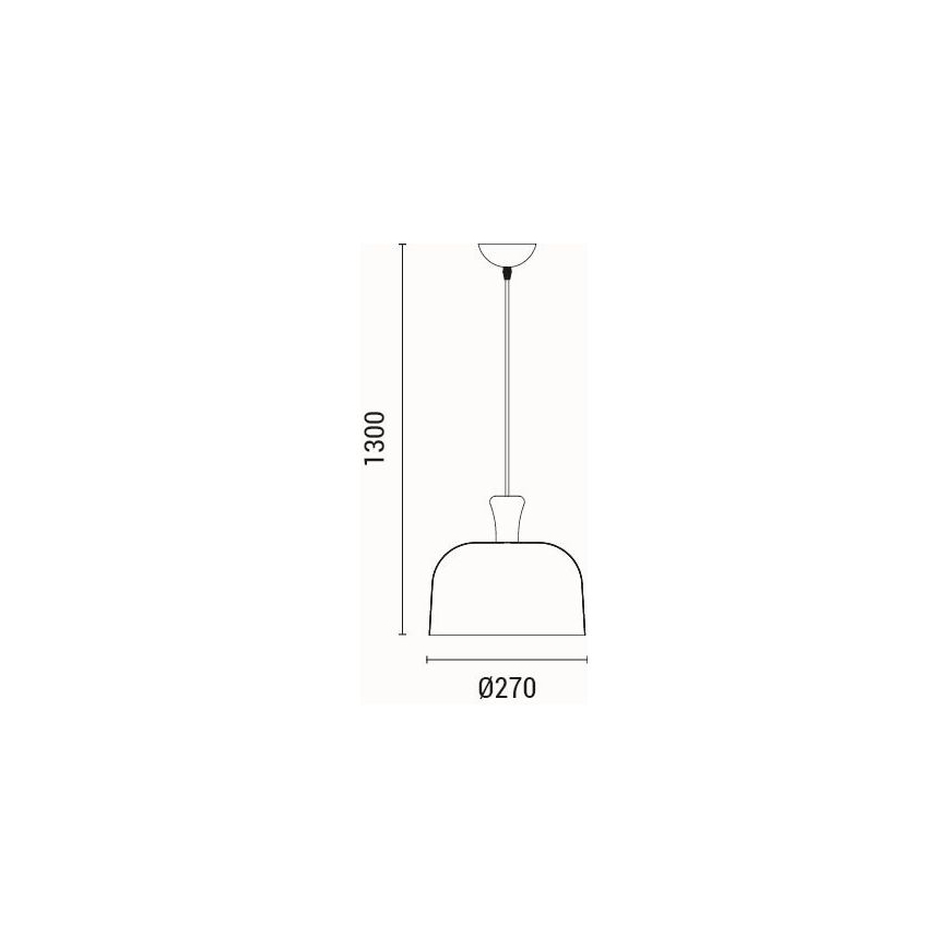 Pendel 1xE27/15W/230V grå diameter 27 cm