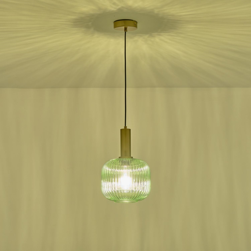 Pendel 1xE27/15W/230V grøn diam. 20 cm