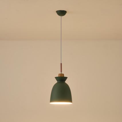 Pendel 1xE27/15W/230V grøn diameter 19,5 cm